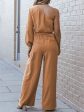 Texture Single Shoulder Tie-Waist Jumpsuit For Discount