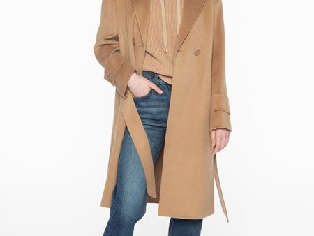 Notch Collar Belted Coat Online Hot Sale