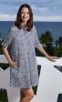 Chatham Dress - Navy White Geometric Print Cheap