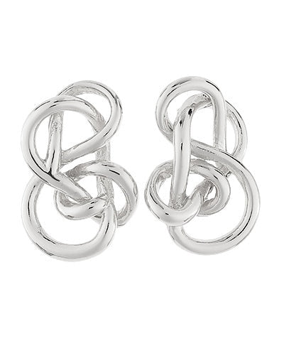 Cata Geometric Shape Metal Earrings - Rhodium Cheap