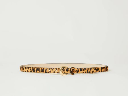 Kennedy Mini Calf-Hair Leather Belt - Cheetah Gold Discount