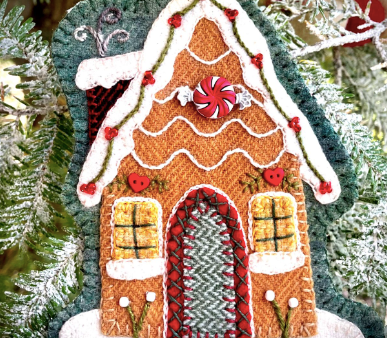 Gingerbread Ornament # 2 by Calico Patch Designs Online now