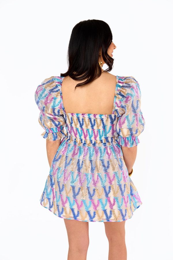 Colby Puff Sleeve Mini Dress - Confetti on Sale