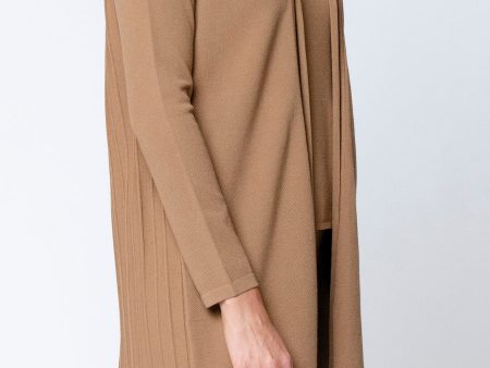 Amely Shawl Collar Mid-Length Cardigan - Mocha For Sale