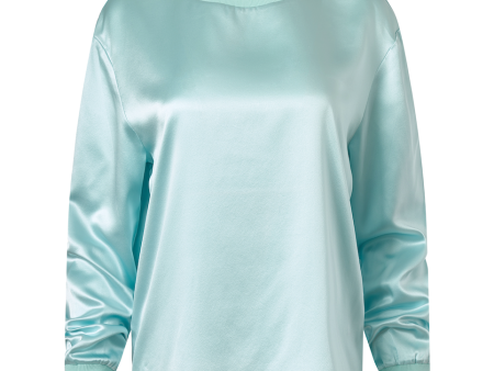 Silk Pullover In Sea Foam Supply