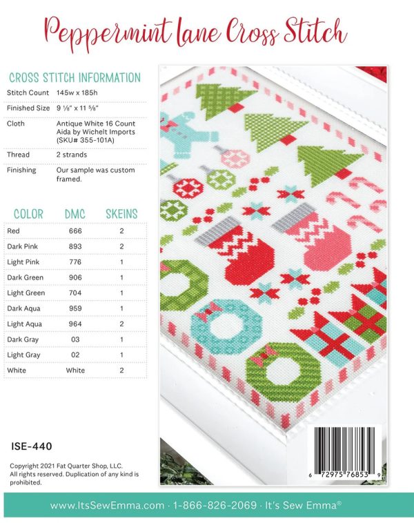 It s Sew Emma Pattern - Peppermint Lane Cross Stitch Pattern Online Sale