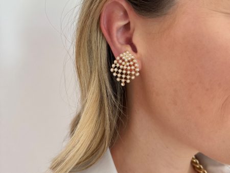 Stella Pearl Cascade Clip-On Earrings Online now