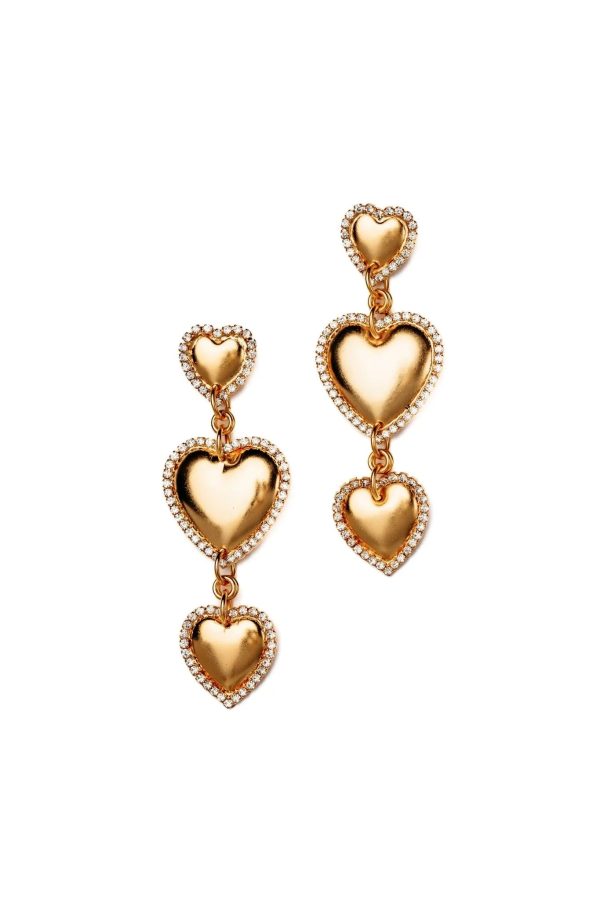 Eunice Hearts Crystal Earrings For Sale