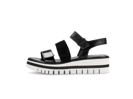 Three Strap Sandals - Black Sale