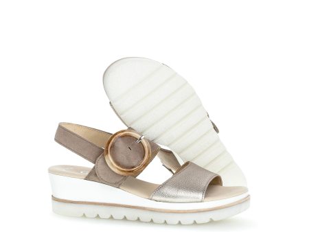 Slingback Platform Wedge Sandal - Puder on Sale